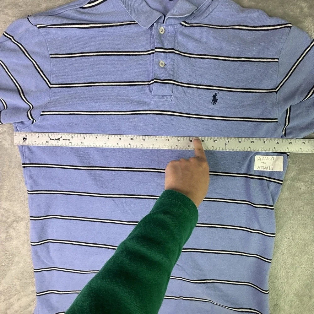 LOT OF 2 Polo Ralph Lauren Polo Shirt Mens Large Blue Short Sleeve Pony Preppy